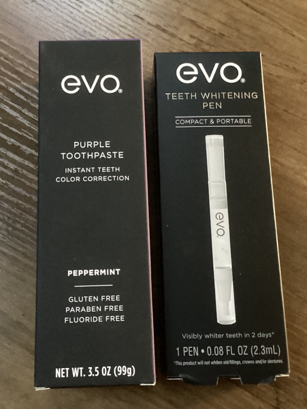 EVO Purple Toothpaste and Whitening Pen Bundle New